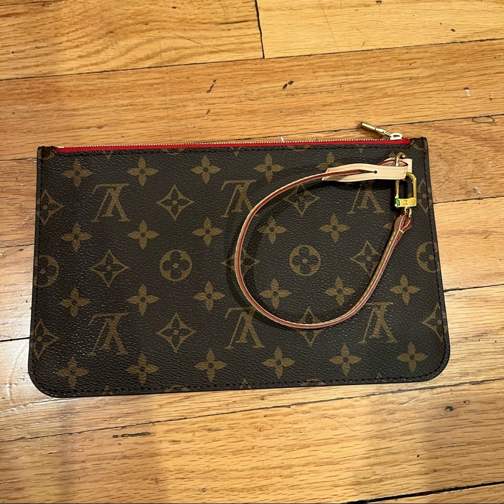 LOUIS VUITTON MONOGRAM NEVERFULL POUCH POCHETTE WRISTLET POUCH